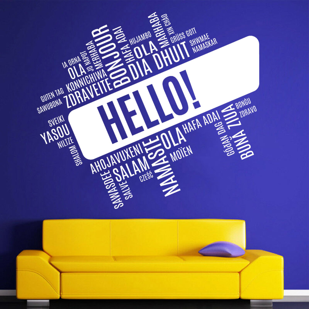 Hello yabancı dil duvar çıkart - Interior Design Language incelemesi ve fiyatı